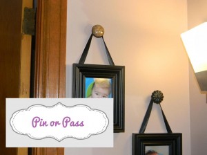 via Pin or Pass: A Fun Way to Hang Your Picture Frames.